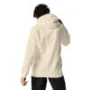 Person wearing a beige hoodie, facing away.