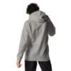 Person wearing a gray hoodie, viewed from behind.