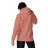 Person wearing a pink hoodie from behind.