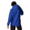 Person wearing a blue hoodie from behind.