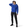 Person wearing blue hoodie and black jeans.