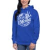 Blue hoodie with "Anti Social Moms Club" design.