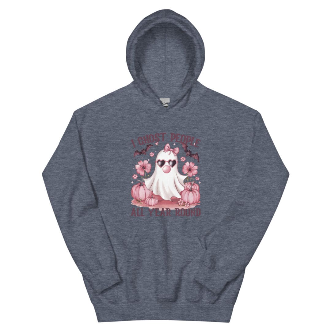 Hoodie with cute ghost and pumpkins design.