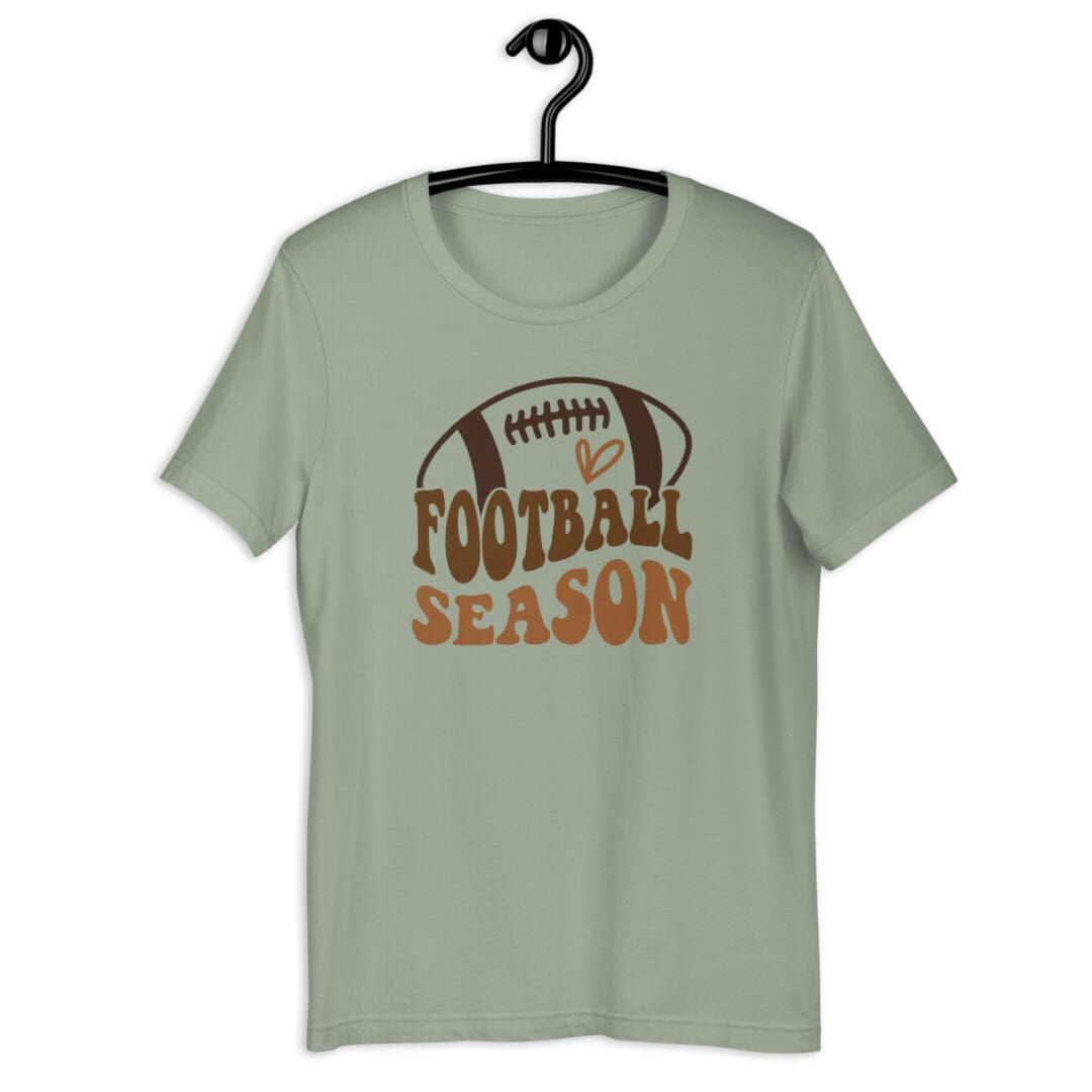 Green T-shirt with "Football Season" design.